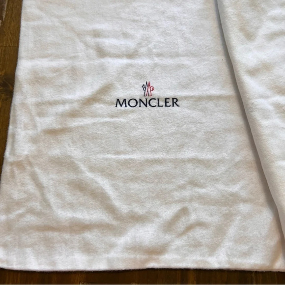 Moncler Dust Bag Bundle Set Of 2 Drawstring Bag Travel Protective Cases White - Picture 3 of 7